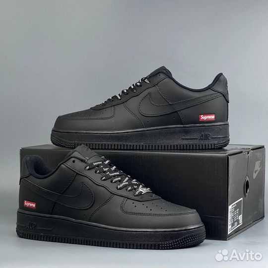 Nike Air Force 1 Черные Суприм