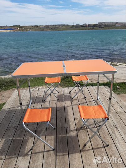 Стол складной туристический в комплекте табуретки