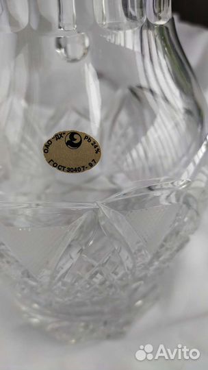 Кувшин с крышкой. Дядьковский хрусталь