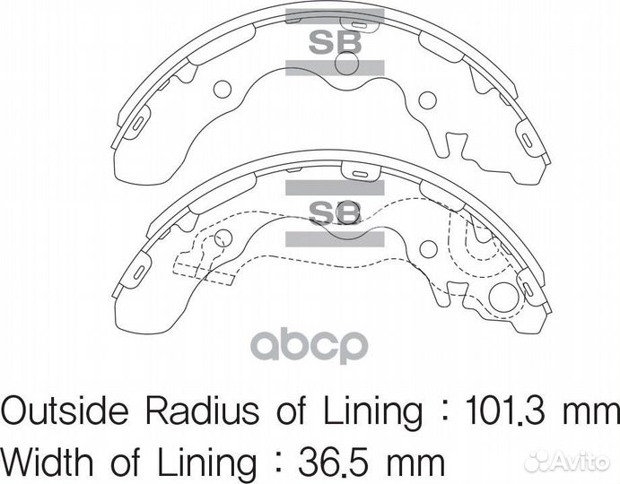 Колодки тормозные задние SA155 SA155 Sangsin brake