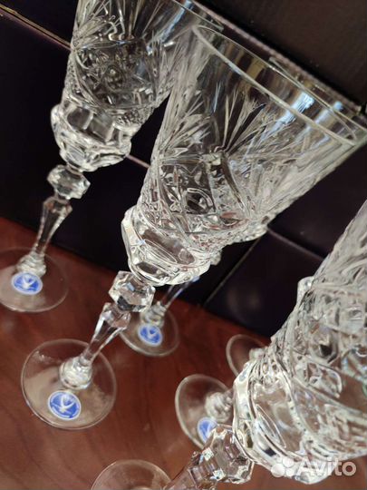 Фужеры хрустальные СССР новые 18см