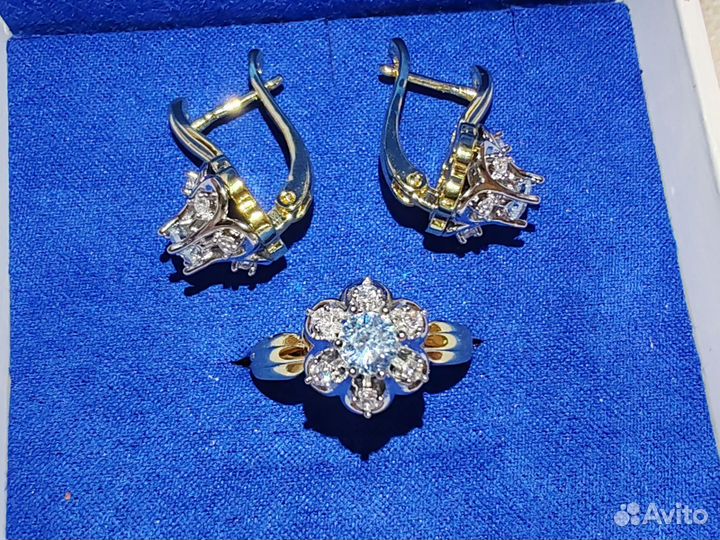 Комплект серьги и кольцо