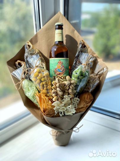 Мужские букеты/мясные букеты/съедобные подарки