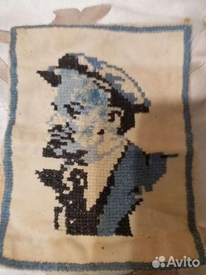 Вышивка СССР портер Ленина