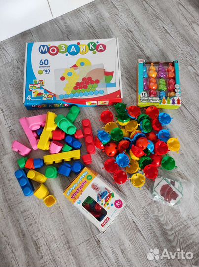 Большой пакет мягкие кирпичики мозаика конструктор