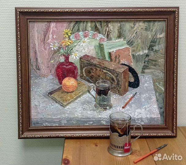 Картина маслом на холсте: натюрморт 