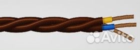 Кабель ретро-проводка Bironi провод 3/2.5 коричнев