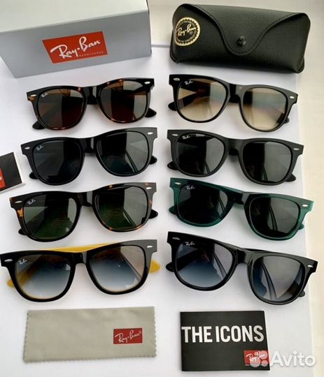 Солнцезащитные очки ray ban wayfarer 54 коричневые