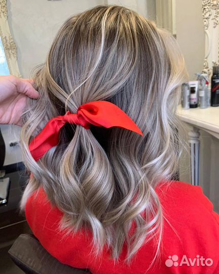 Сложное окрашивание волос, стрижка,полировка волос