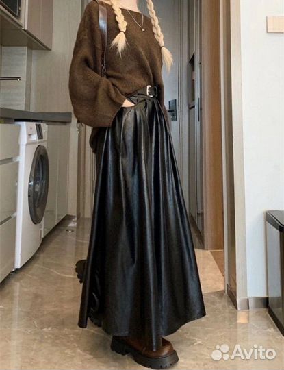 Кожаная юбка