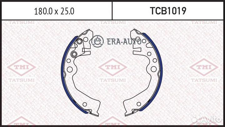Tatsumi TCB1019 Колодки тормозные барабанные зад