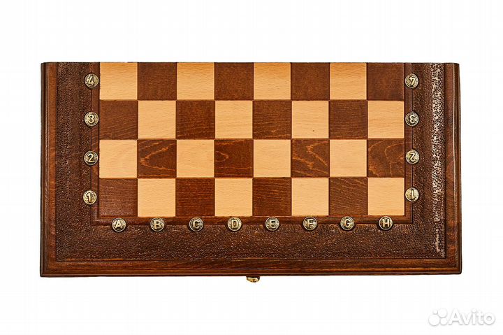 Шахматы и нарды резные Гамбит 40 х 40 см бук Армения 62842