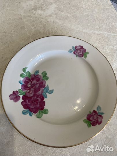 Тарелка Дулево цветы