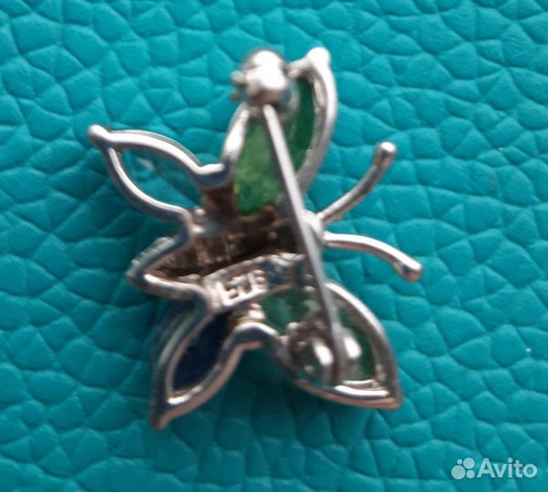 Swarovski брошь серебро