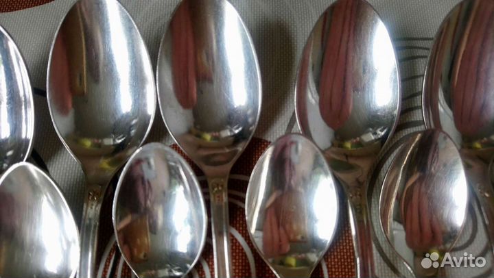 Набор ложек из мельхиора чайные и кофейные