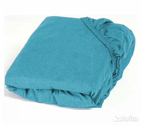 Простынь GoodNight Трикотаж 180х200х20 Бирюза на р