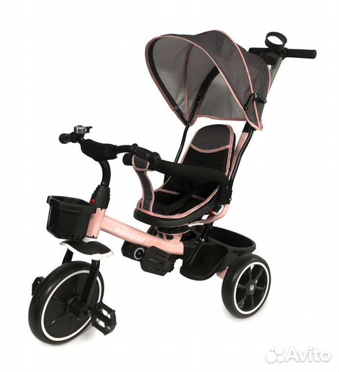 Новый детский трехколесный велосипед коляска