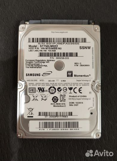 Внутренний жесткий диск hdd