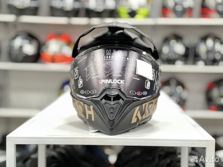 Мотошлем airoh commander color gold matt