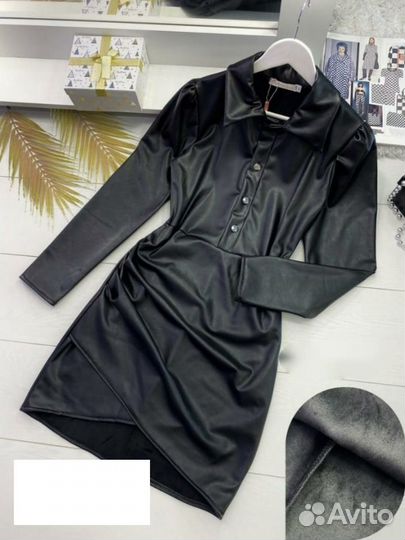 Платье, эко-кожа