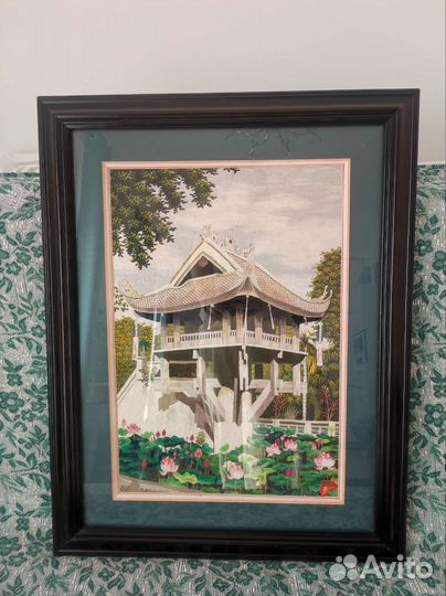 Картина вышивка гладью из Вьетнама