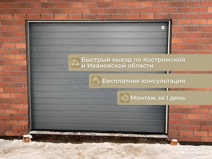 Гаражные секционные ворота