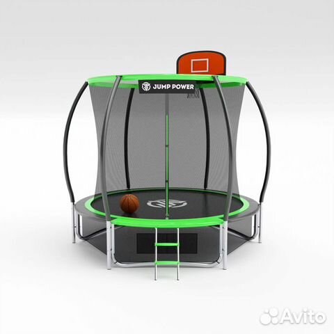 Батут Jump Power 8 ft Pro Inside Basket Green