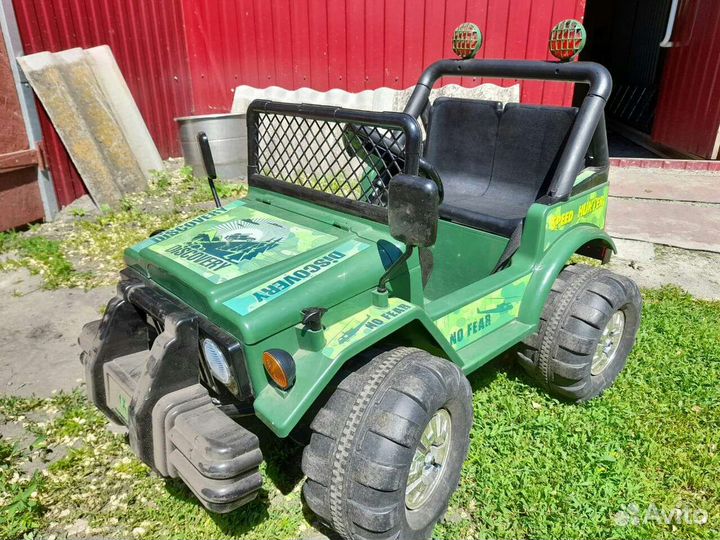 Электромобиль детский армейский джип kreiss