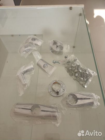 Крепления для стальных хромированных труб 25 мм