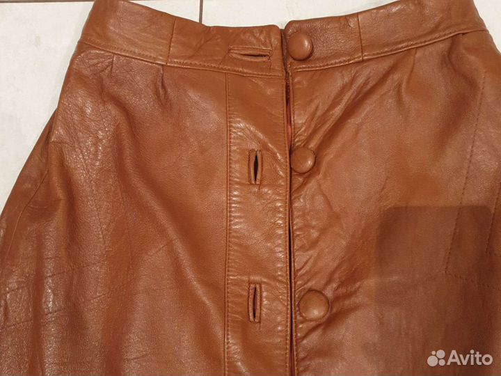 Кожаная юбка натуральная