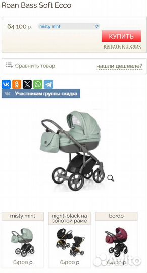 Коляска Roan Bass Soft Ecco 2в1