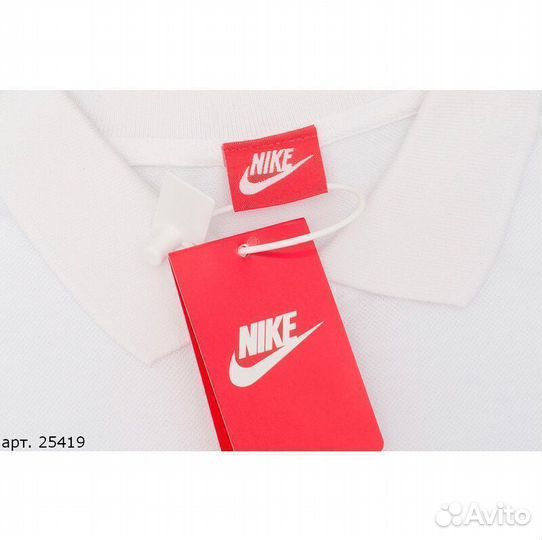 Поло Swoosh Nike белое