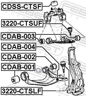 Сайлентблок cadillac CTS sedan 2005-2013 gmio