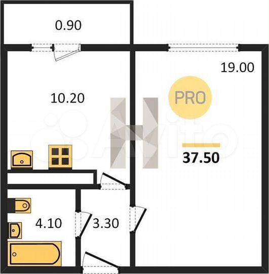 1-к. квартира, 37,5 м², 13/17 эт.