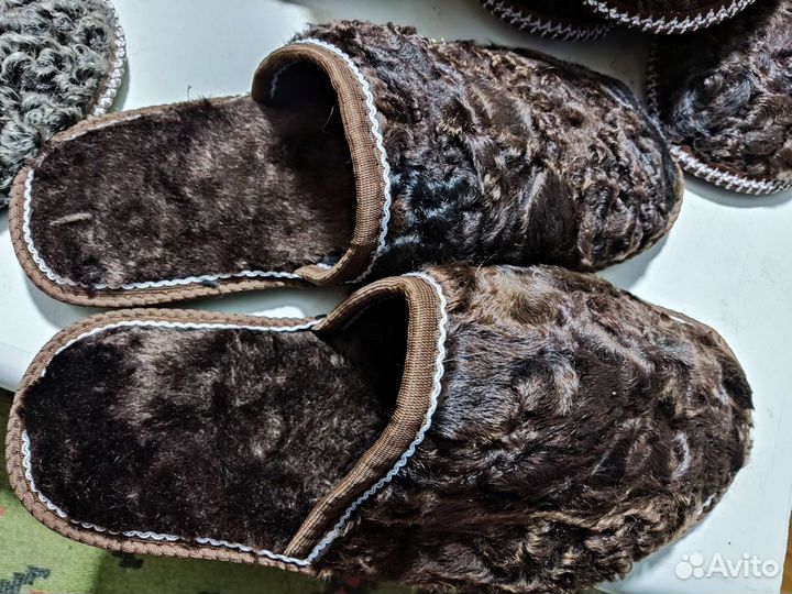 Тапочки из каракуля