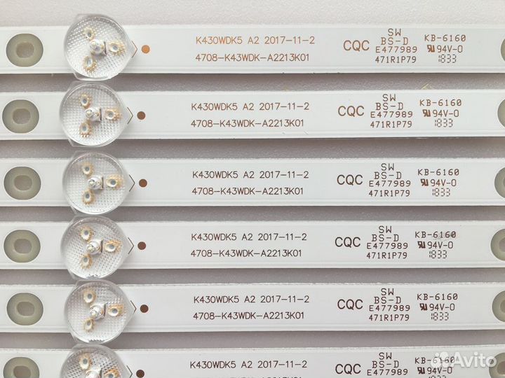 Подсветка 4708-K43WDK-A2213K01 на LG 43LK5400PLA