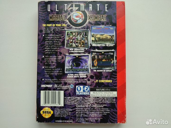 Mortal kombat 3 ultimate Sega genesis