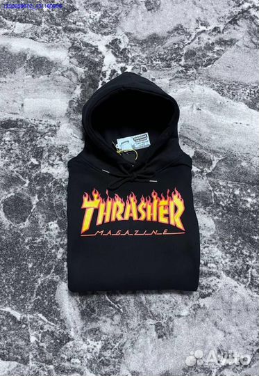 Худи Trasher Flame чёрное (Арт.99213)