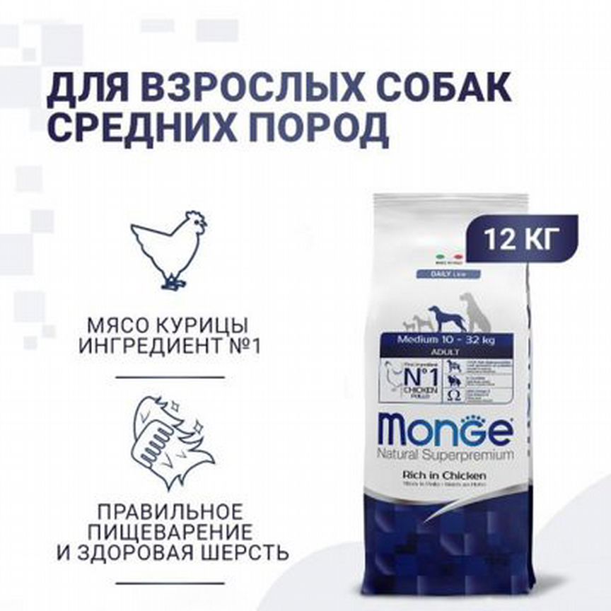 Корм для собак monge 12 кг