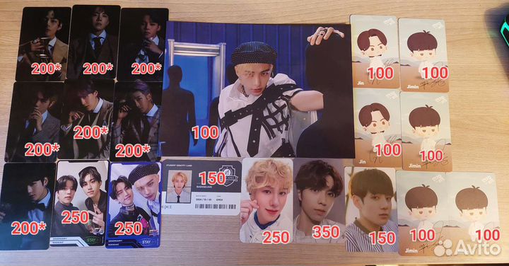 Карты BTS, Stray Kids, Epex, E'last