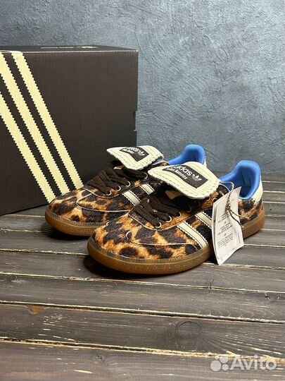 Кроссовки Adidas samba Pony wales bonner leopard