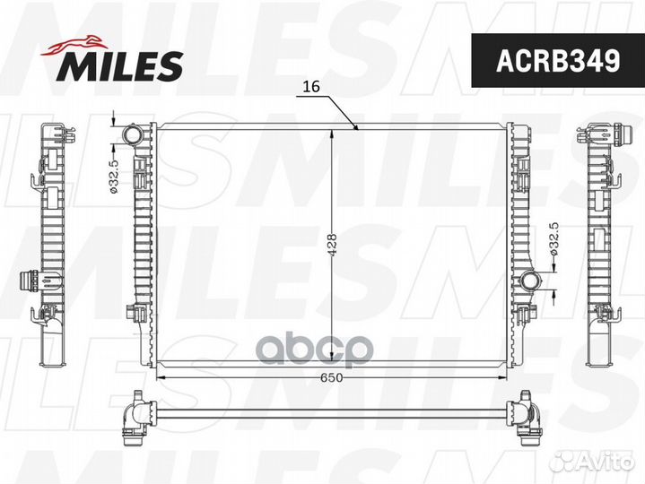 Радиатор VAG A3/octavia/G7 1.8tfsi/2.0TSI 12- V