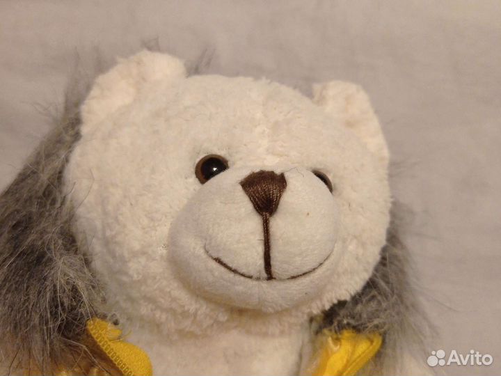 Мишка Тедди в жилетке с капюшоном