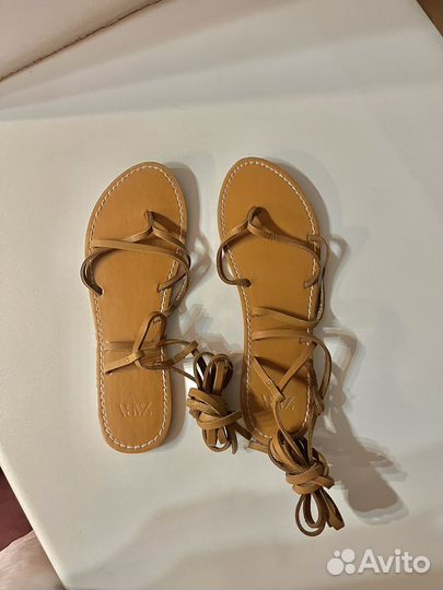 Сандалии/ боссоножки zara натуральная кожа