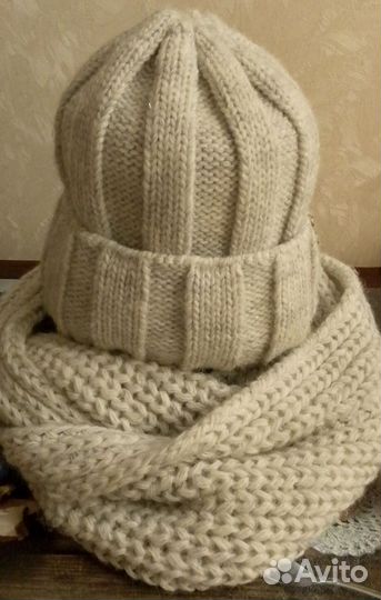 Комплект шапка и снуд женский