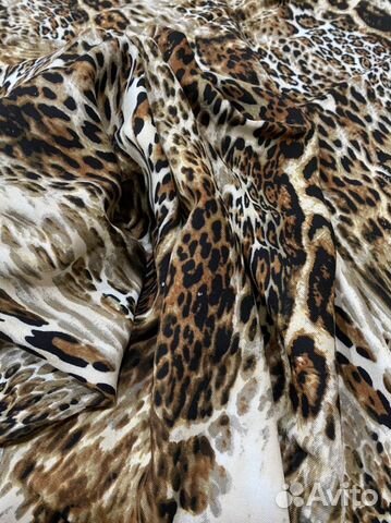 Итальянская шерсть, вискоза Alta moda леопард