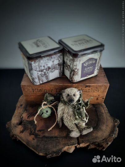 Авторский маленький тедди медведь