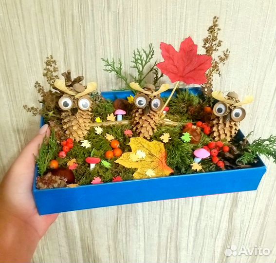 Совушки осенняя поделка