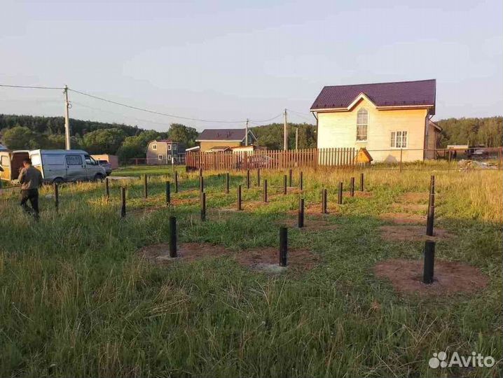 Ремонт фундамента винтовыми сваями