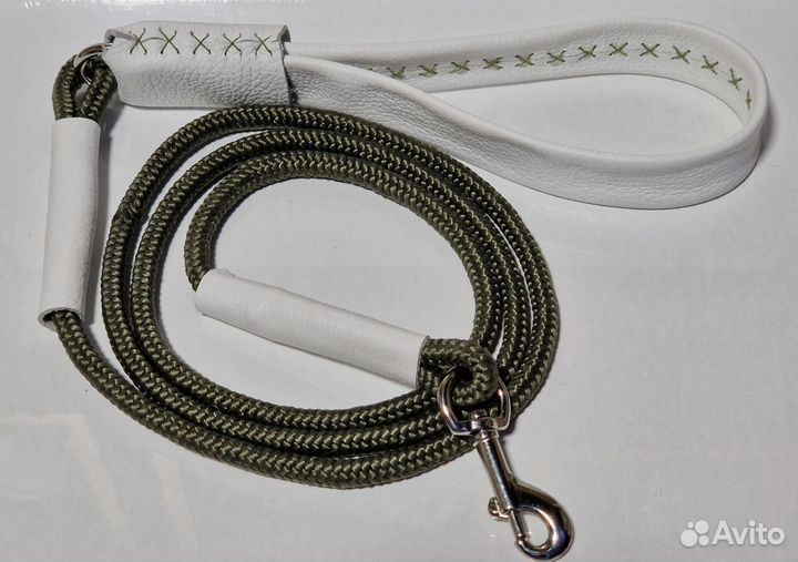 Ошейник и поводок для собак из натуральной кожи